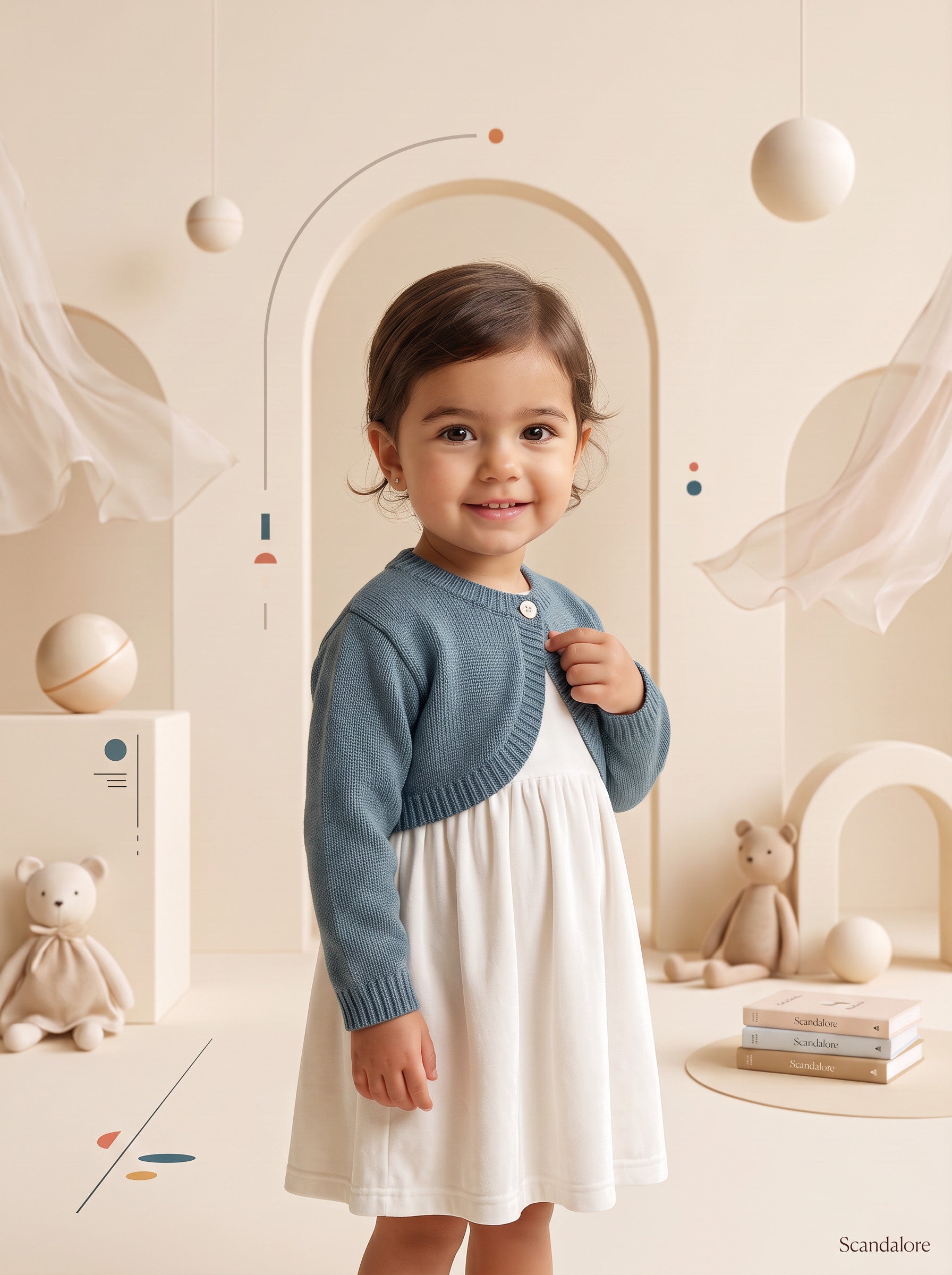 Coprispalle con bottone bimba