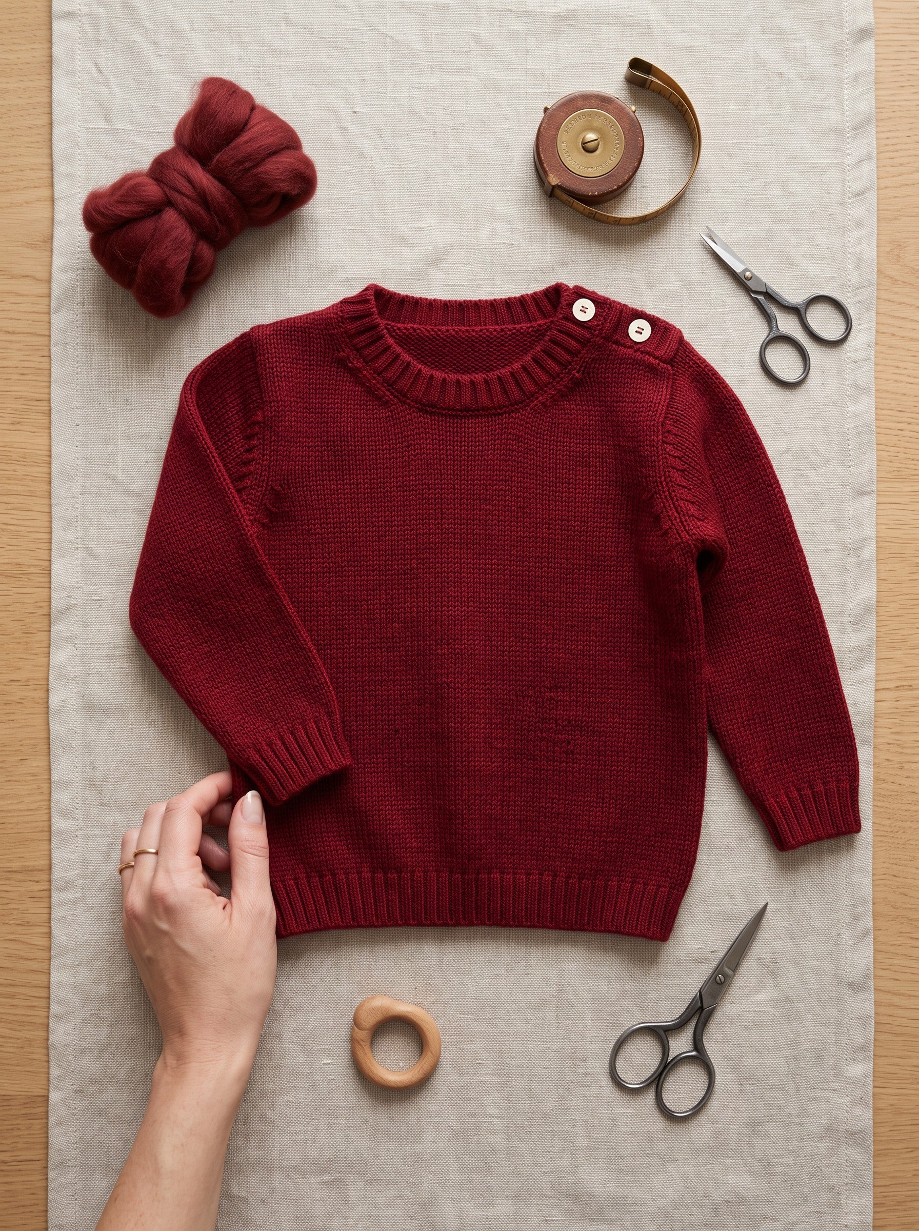 Girocollo bambino in pura lana merino | Made in Italy