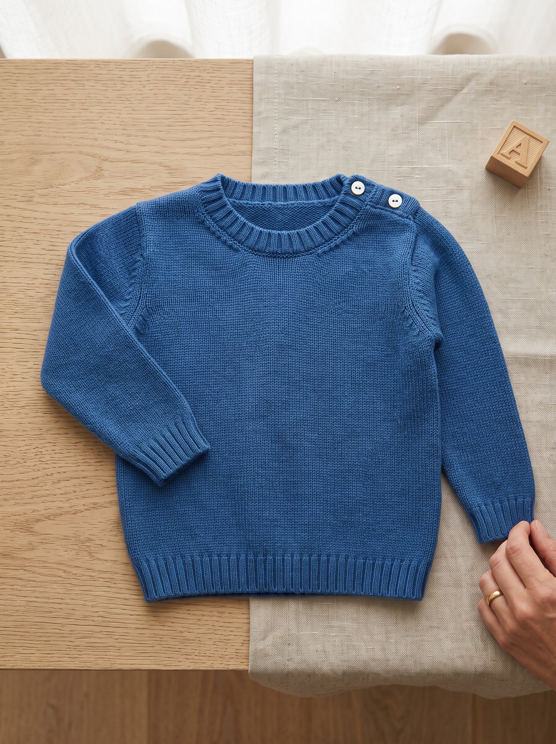 Girocollo bambino in pura lana merino | Made in Italy