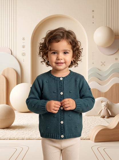 Cardigan In Maglia Per Bambina