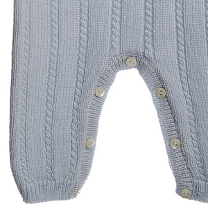 Pure wool jumpsuit with braids pattern