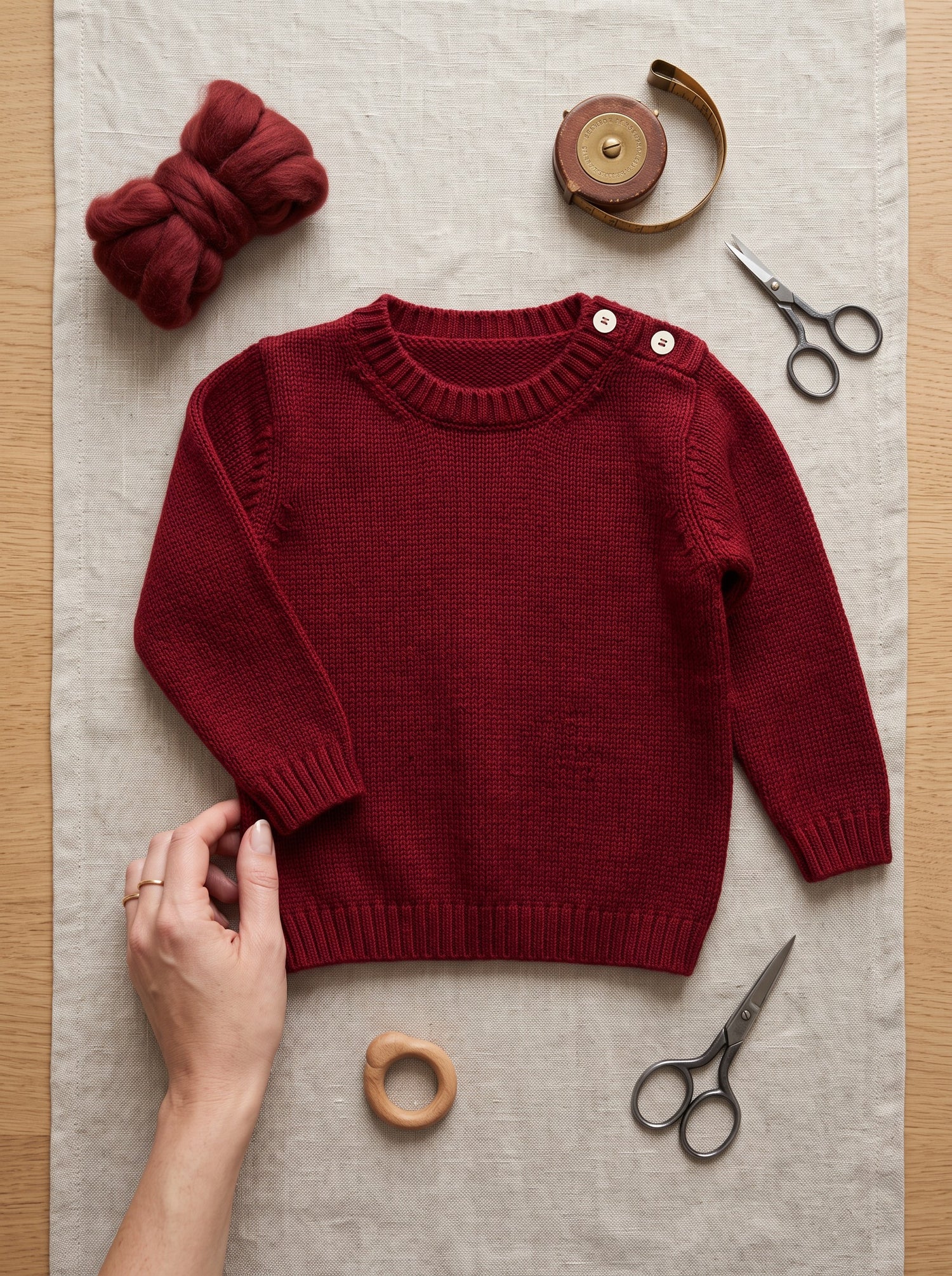 Girocollo bambino in pura lana merino | Made in Italy