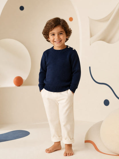 Girocollo bambino in pura lana merino | Made in Italy