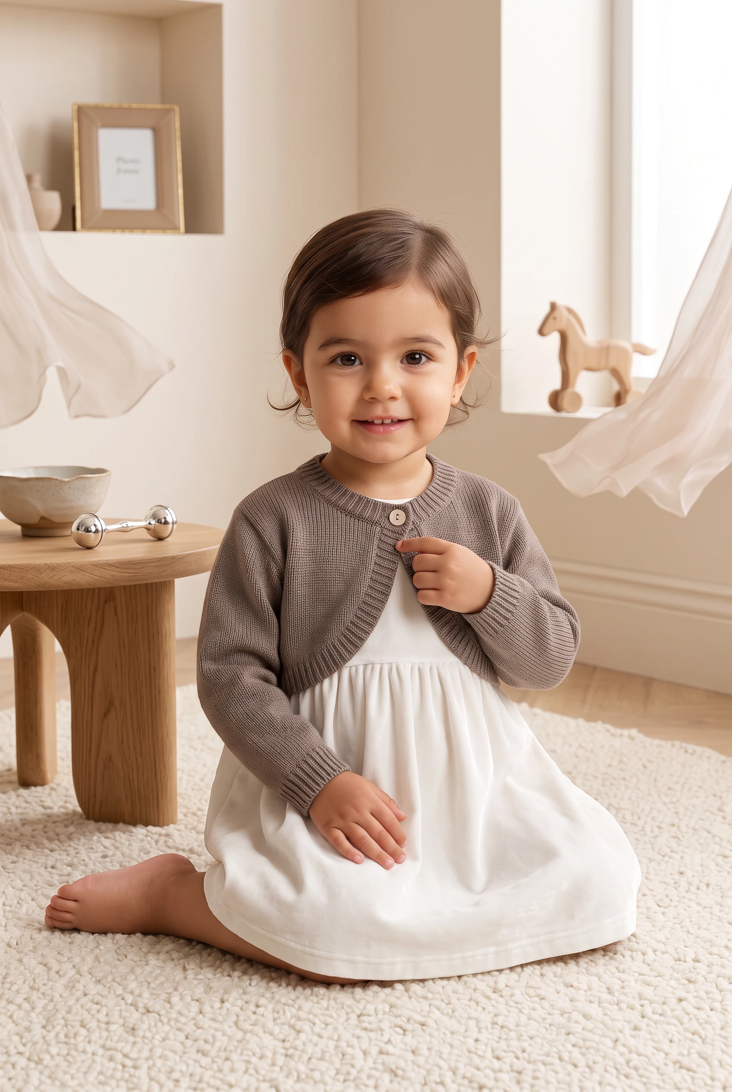 Coprispalle con bottone bimba