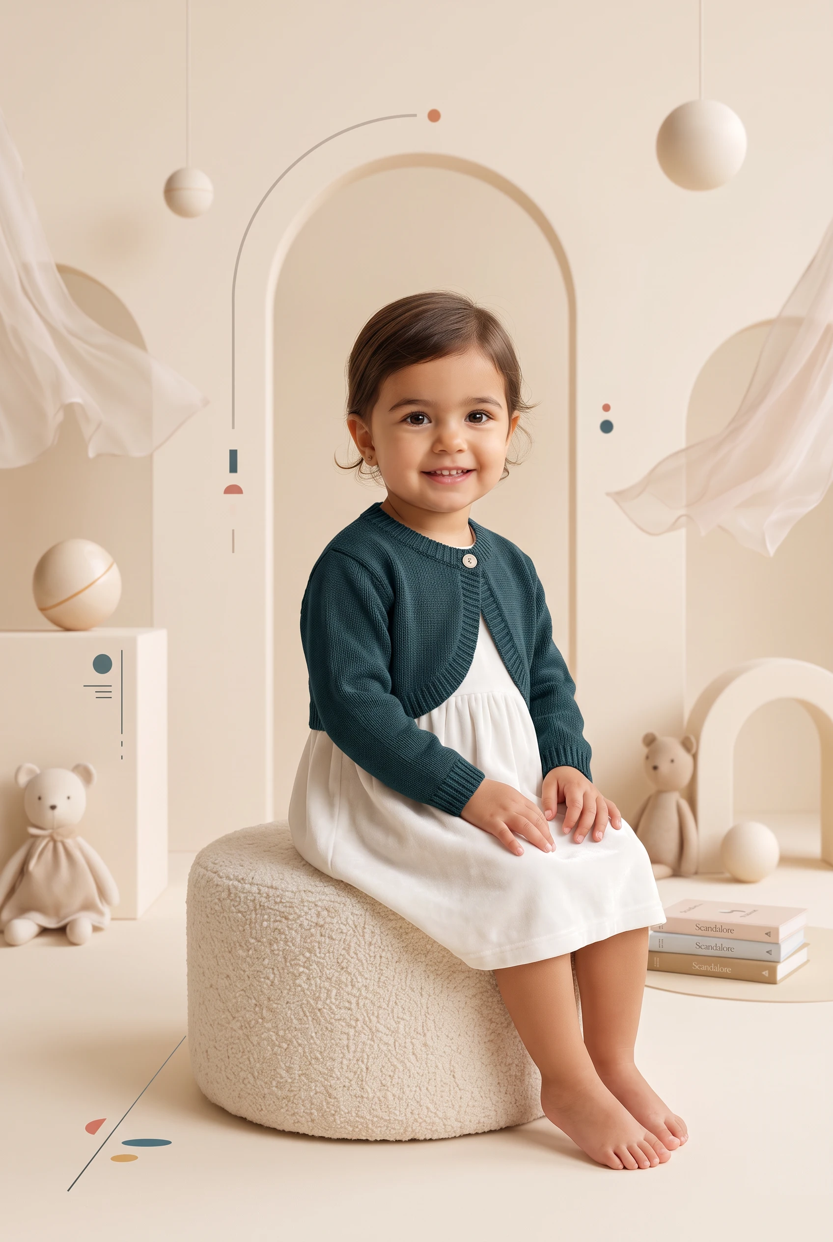 Coprispalle con bottone bimba