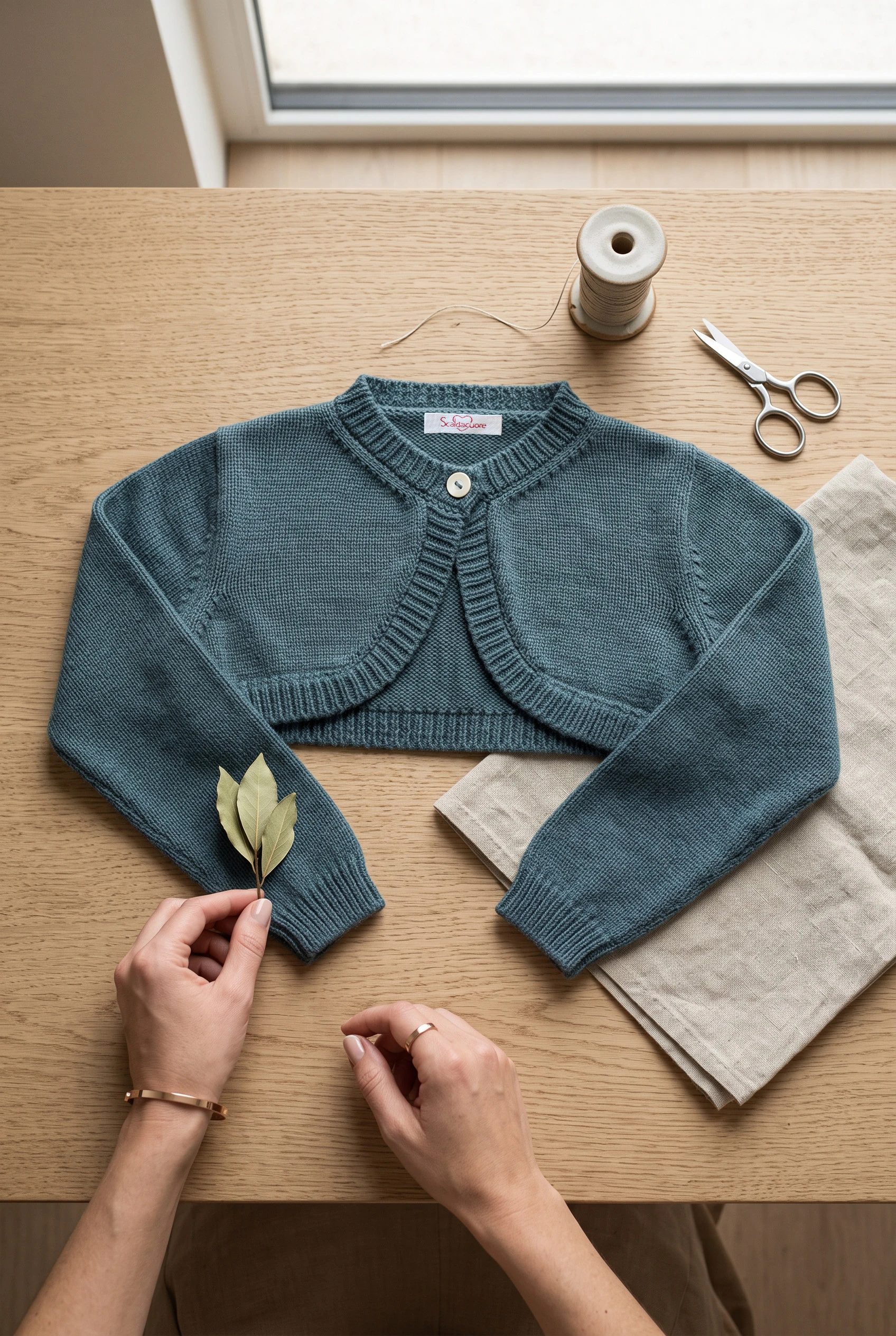 Coprispalle con bottone bimba