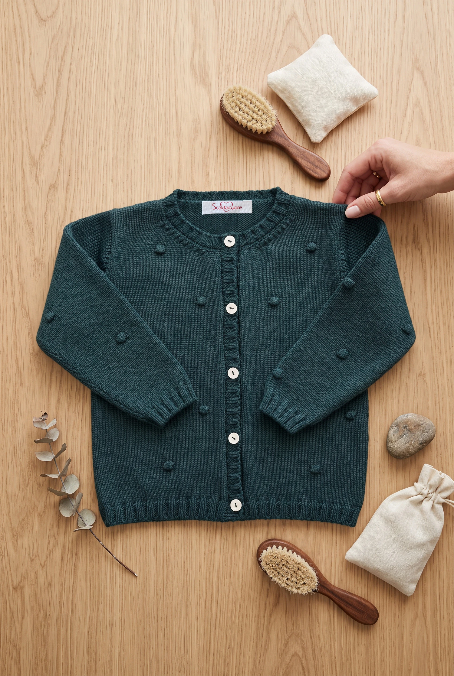 Cardigan In Maglia Per Bambina