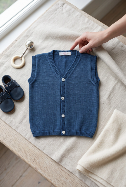 Quilted effect round neck