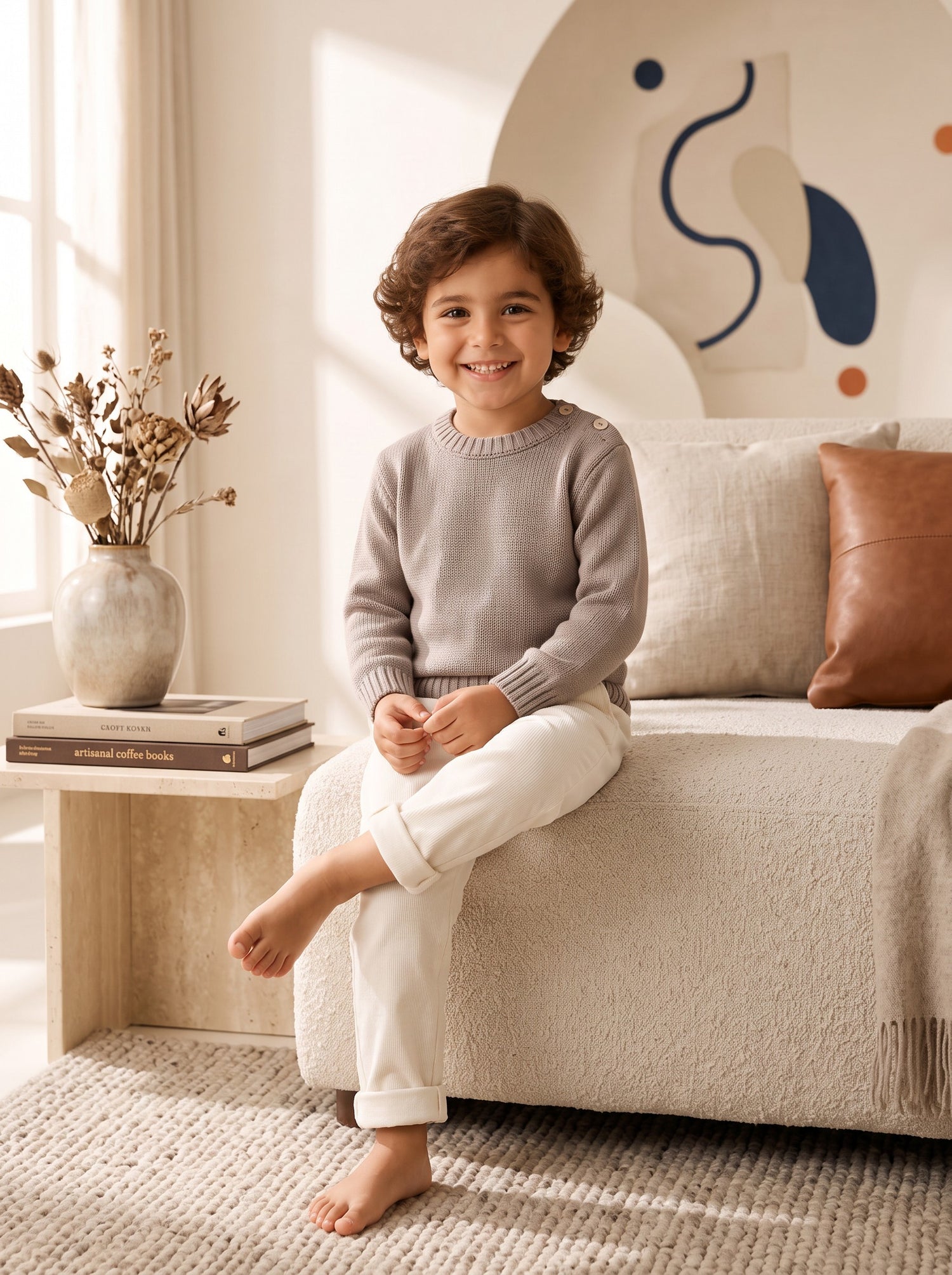 Girocollo bambino in pura lana merino | Made in Italy