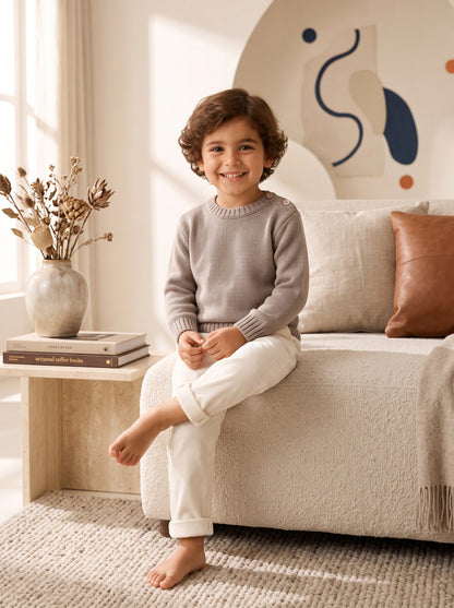 Girocollo bambino in pura lana merino | Made in Italy