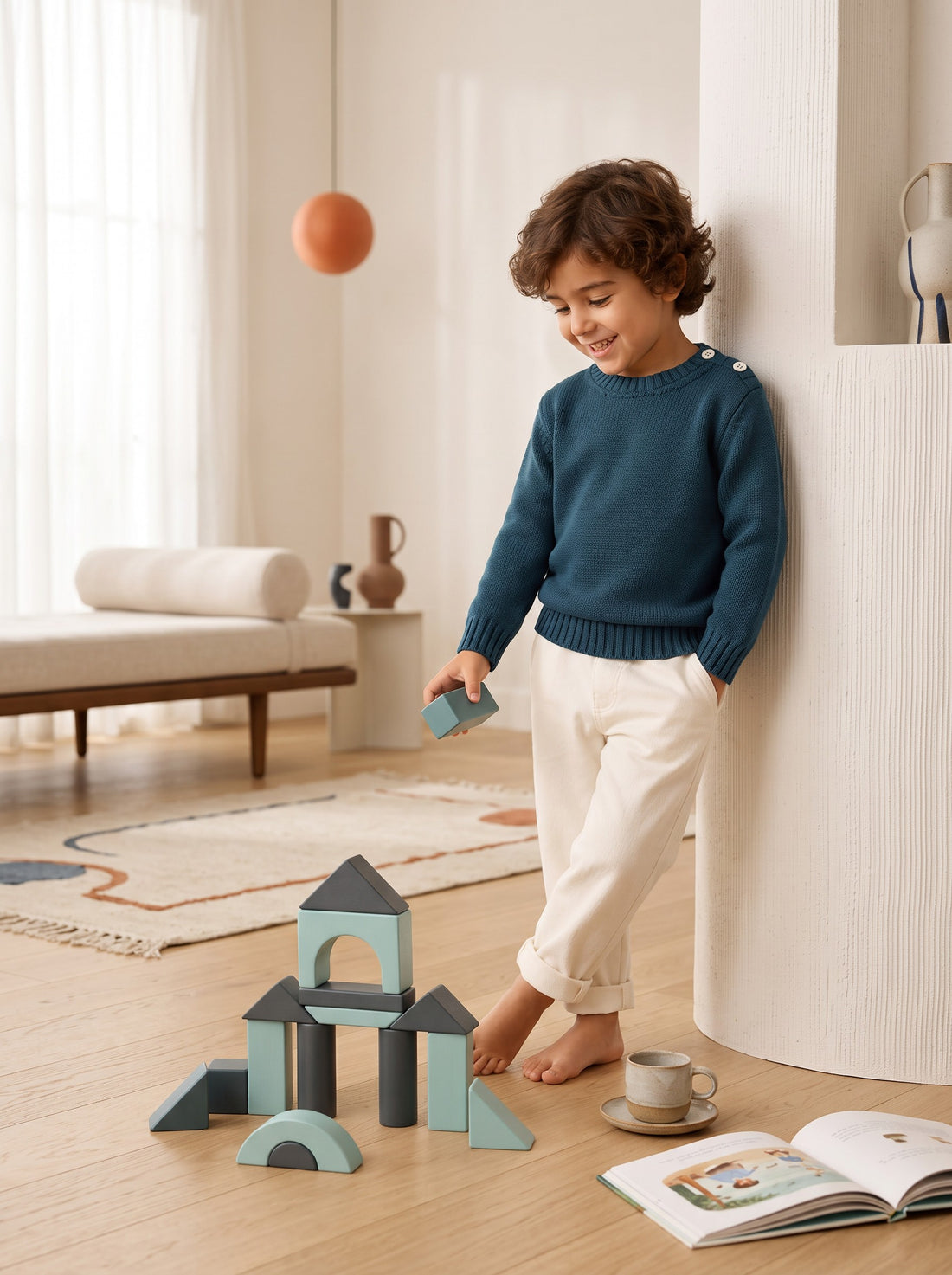 Girocollo bambino in pura lana merino | Made in Italy