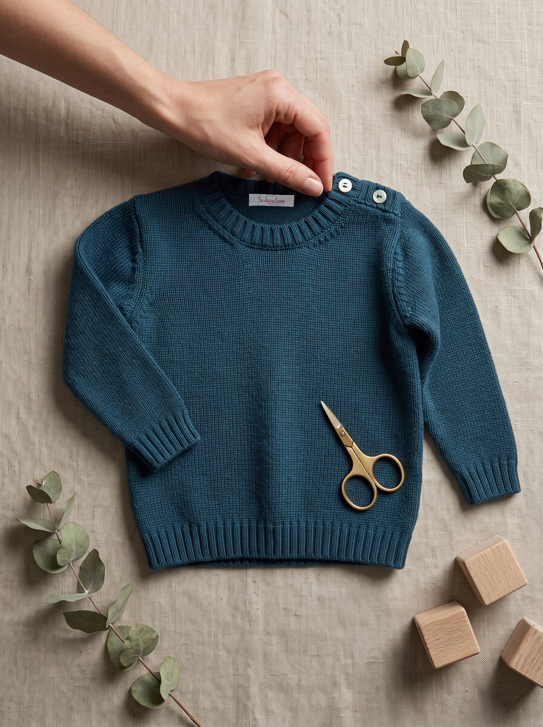 Girocollo bambino in pura lana merino | Made in Italy