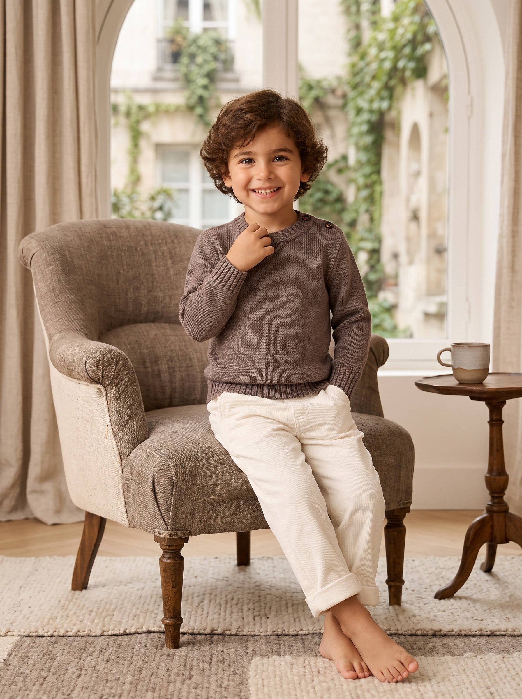Girocollo bambino in pura lana merino | Made in Italy